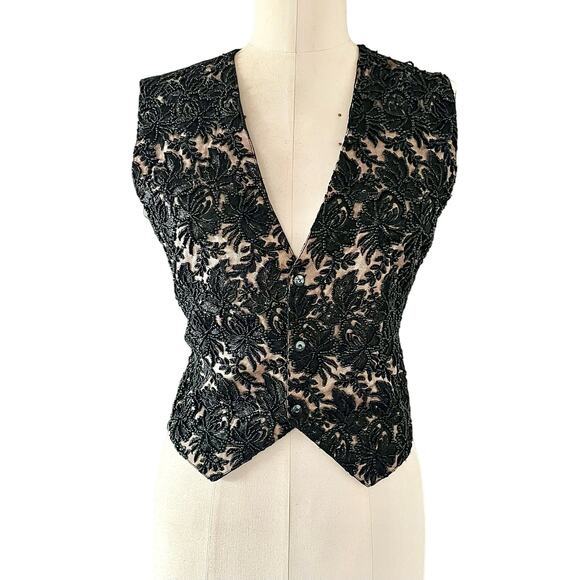 Ann Tijan for Kenar vintage beaded vest - Picture 1 of 14